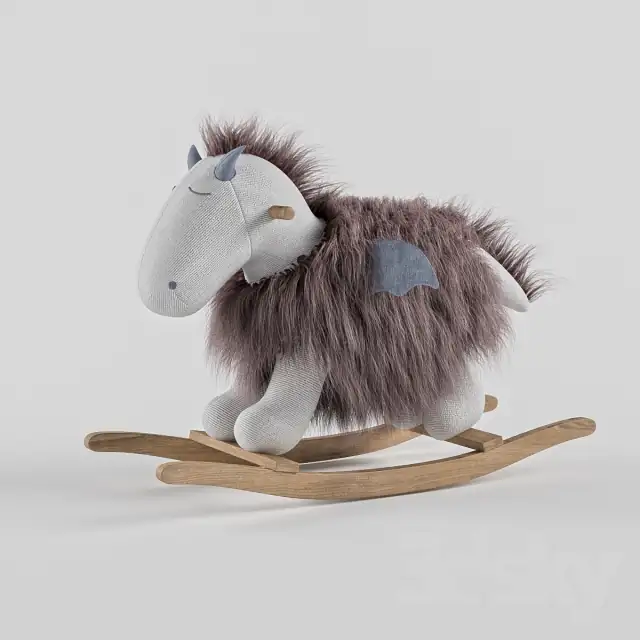 RH Wooly Plush Rocking Animal - Dragon 