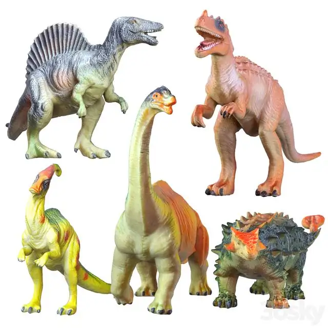 Collection of Five Dinosaur Toys 