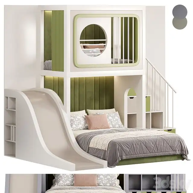 Designer two-level bed Kids room 10 