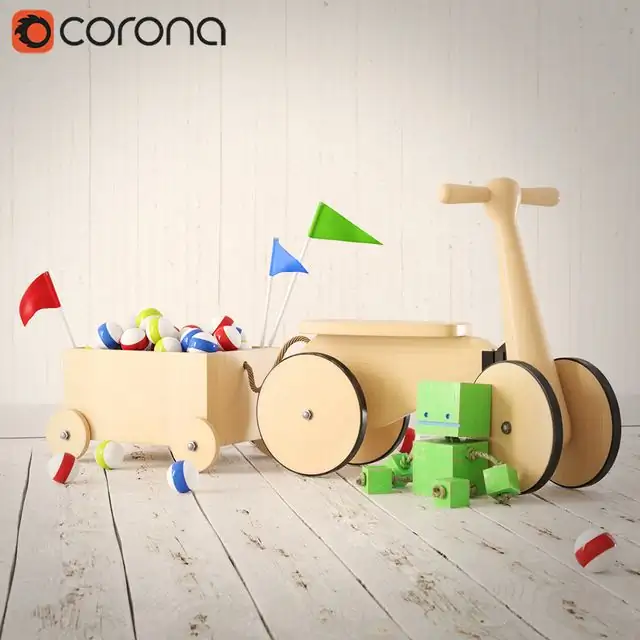 Set of toys (Wooden car) 