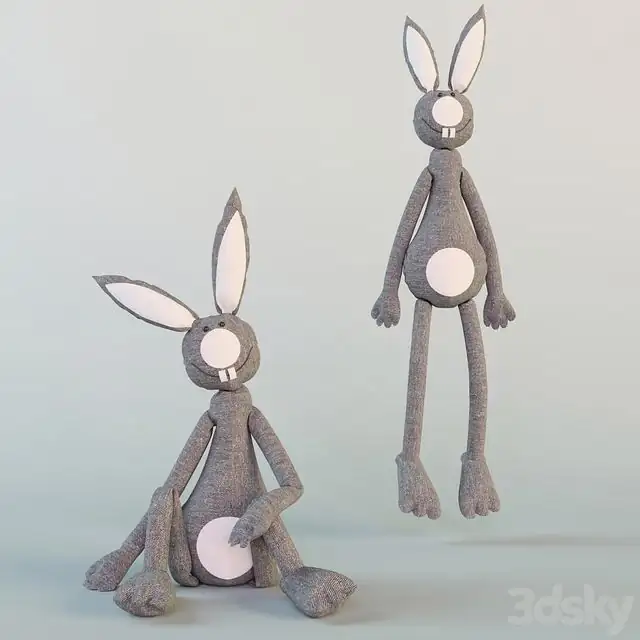 Two toys rabbits 