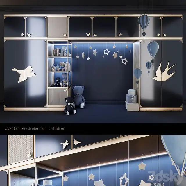 Wardrobe for kids room (2) 