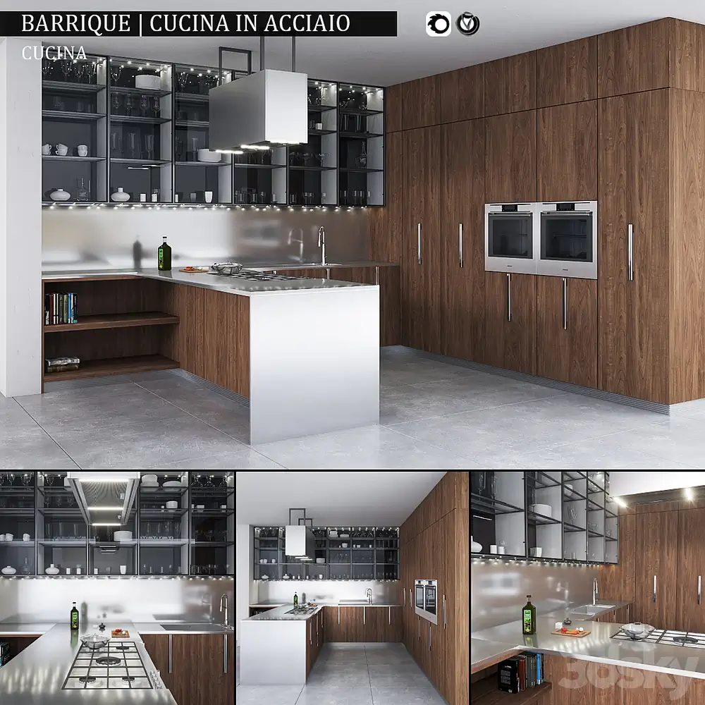 Kitchen Barrique Cucina in Acciaio 