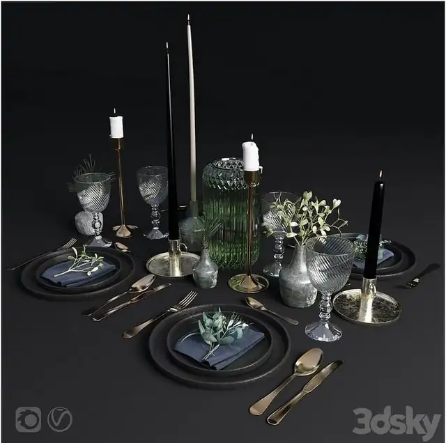 Table setting, Kitchen, Tableware, eucalyptus 