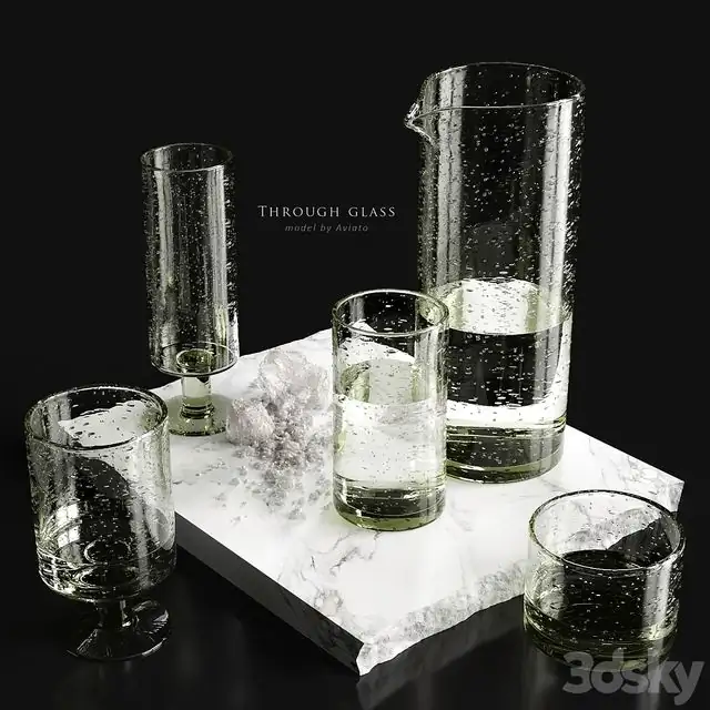 through glass 