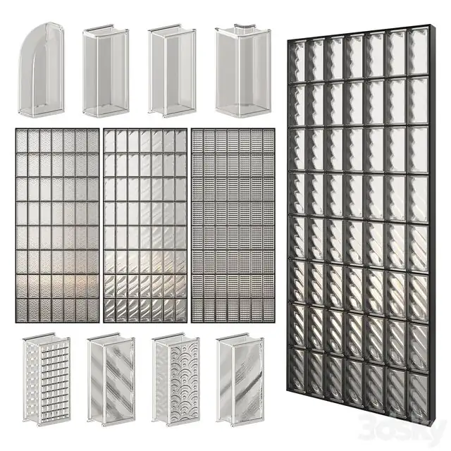 Glass Block Wall 03 