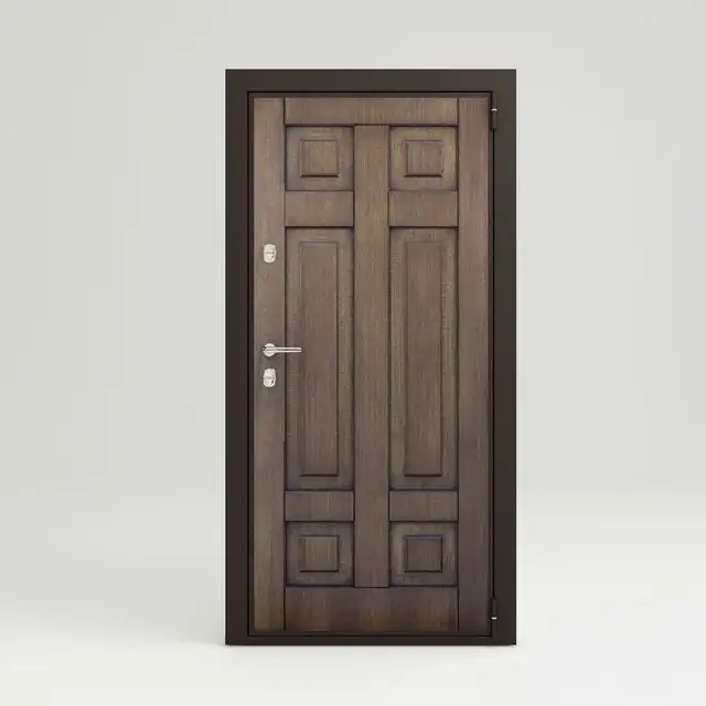 Paneled door entrance 