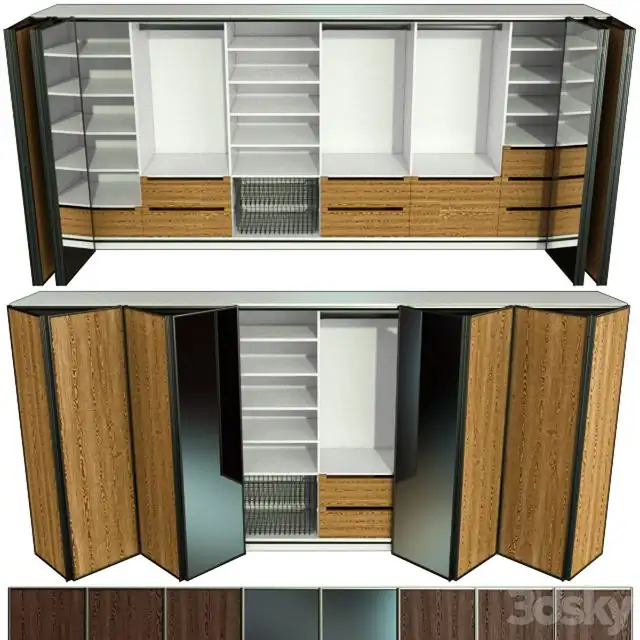 Wardrobe, wardrobe, folding doors 