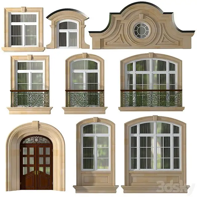 Windows and doors in the style of modern classics 