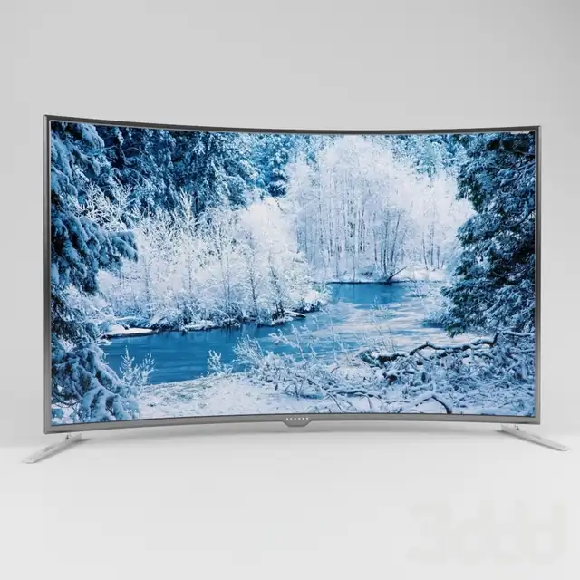 A huge TV with a curved screen 2500x1500 