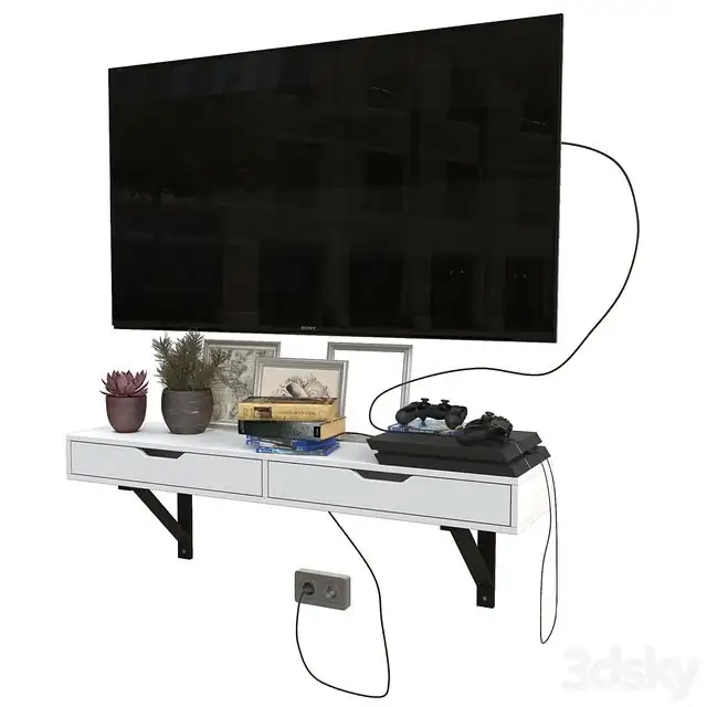 TV set with playstation 4 