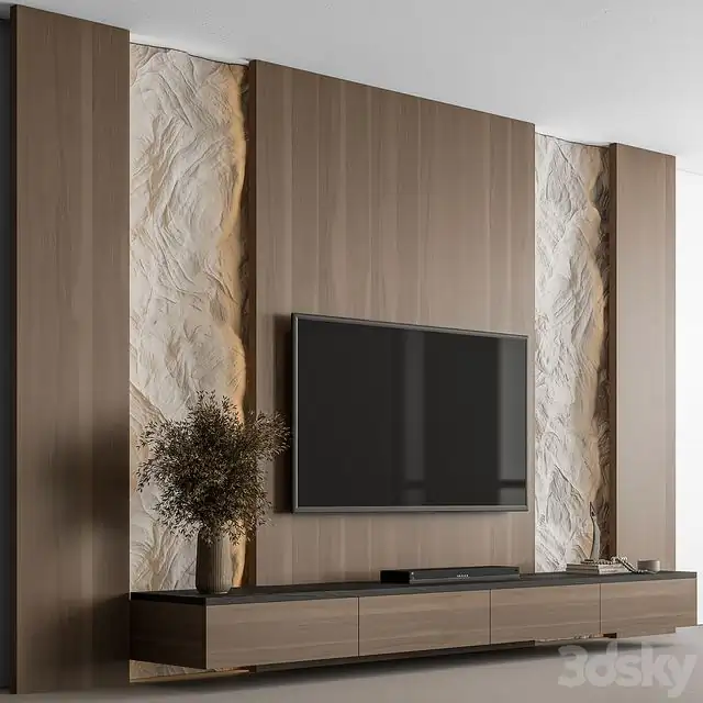 TV Wall Cliff and Wood – Set 144 