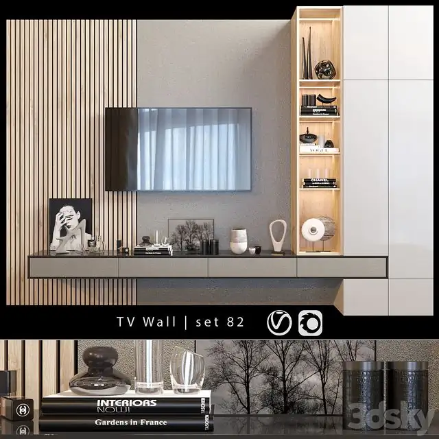 TV Wall set 82 