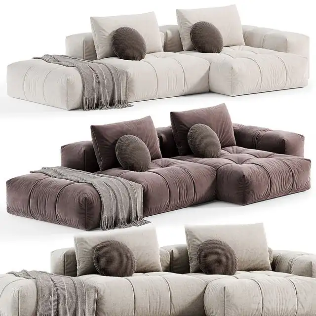 Modern Modular L-Shape Sofa by Litfad 