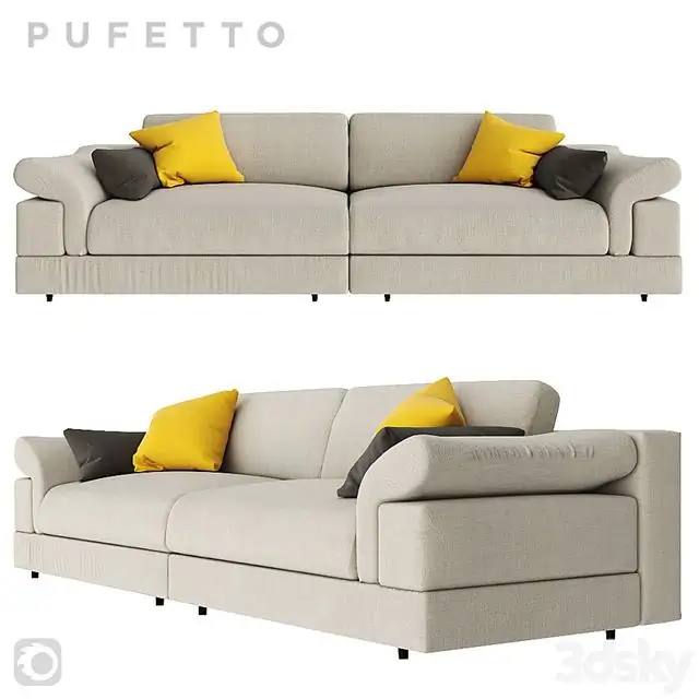 Triple sofa Pufetto Claudia 