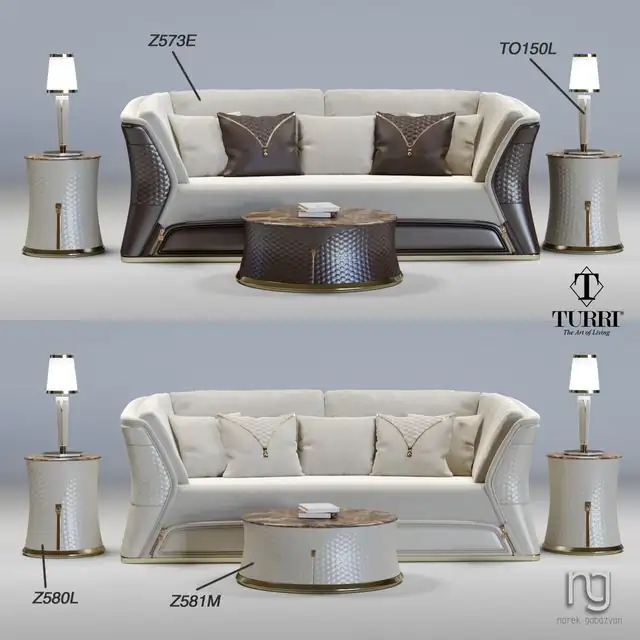 Turri set 01, sofa 