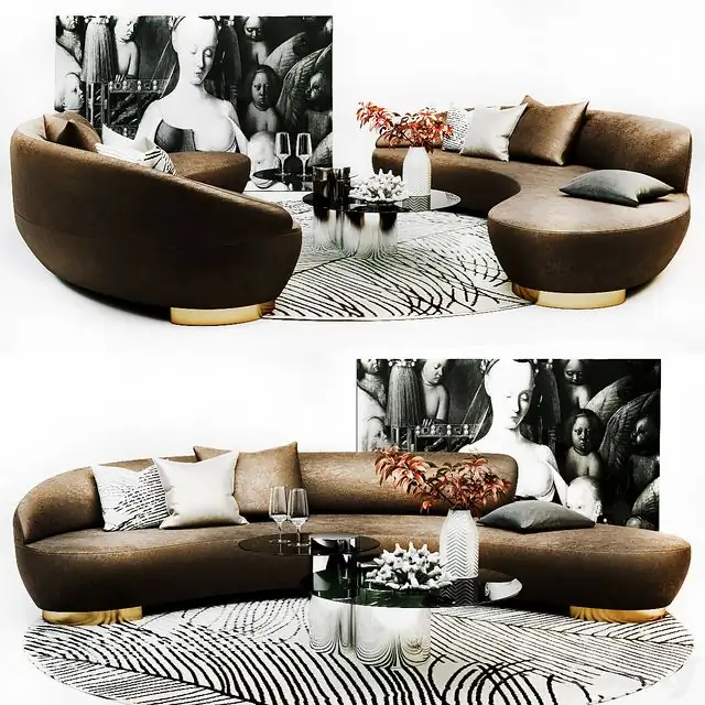 Vladimir KAGAN Free Form Curved Sofa 