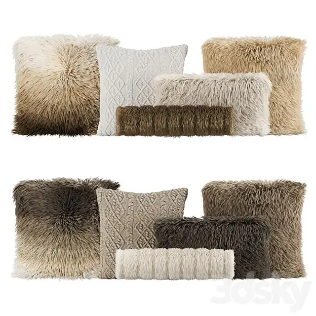 Fur Pillow set 003 