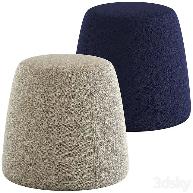 Globewest Felix Pebble Ottoman 