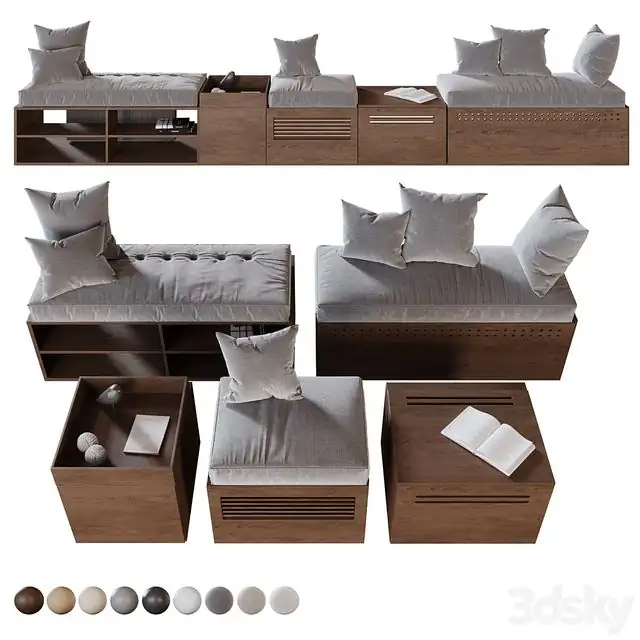 Modules and Window Seat Pillows set 