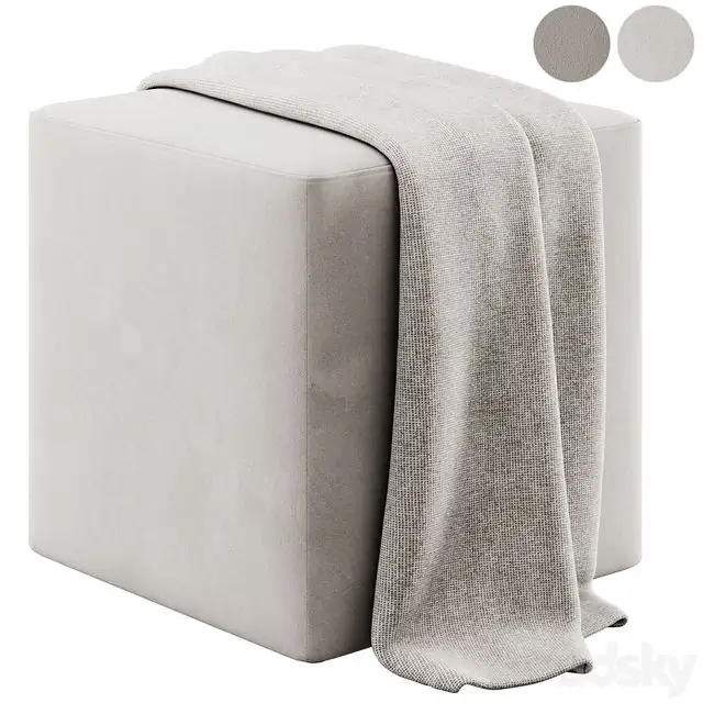 Square pouffe by Irocodesign 