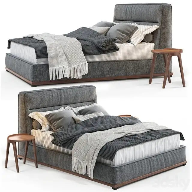 Bed Porada KIRK BED with round tables Porada Deck 