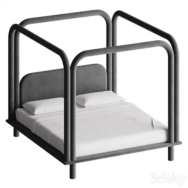 DONNA Furniture ROUNDISH Fabric  double bed 