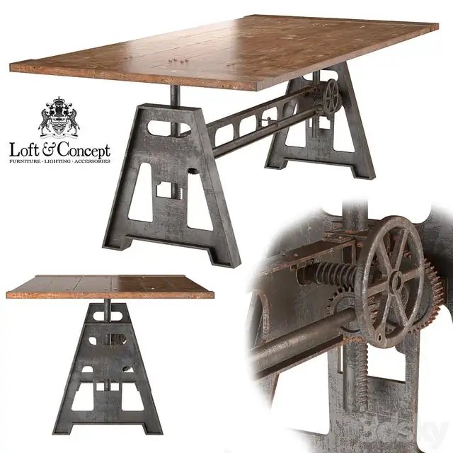 GARIBALDI Dining Table Industrial 