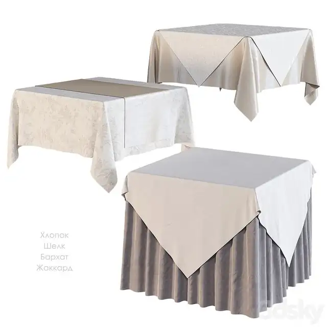 Tablecloth on a square table 