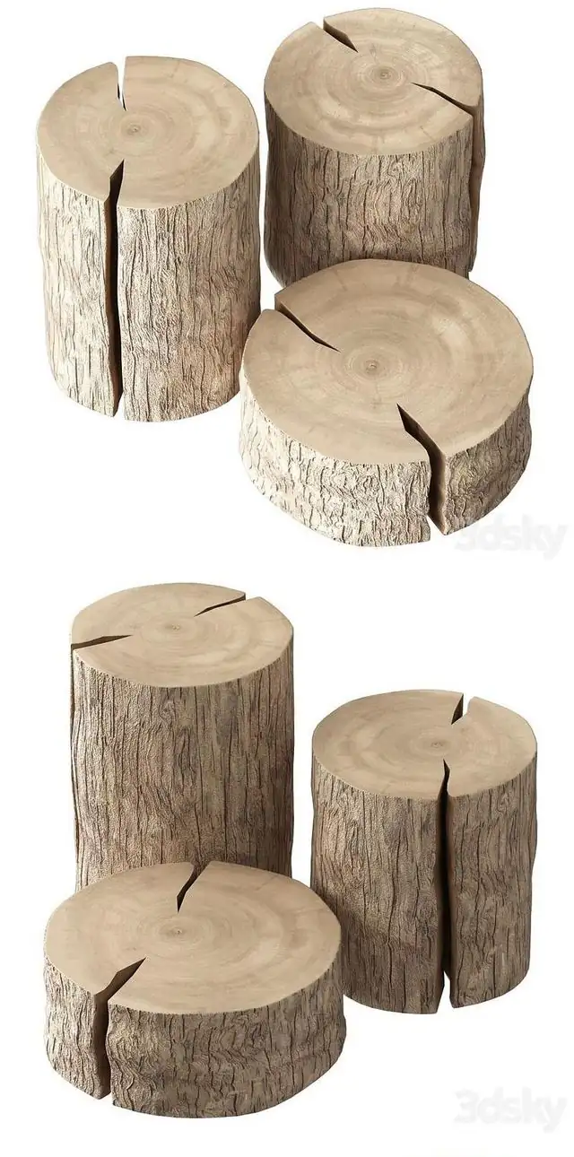 Slab coffee tables set 