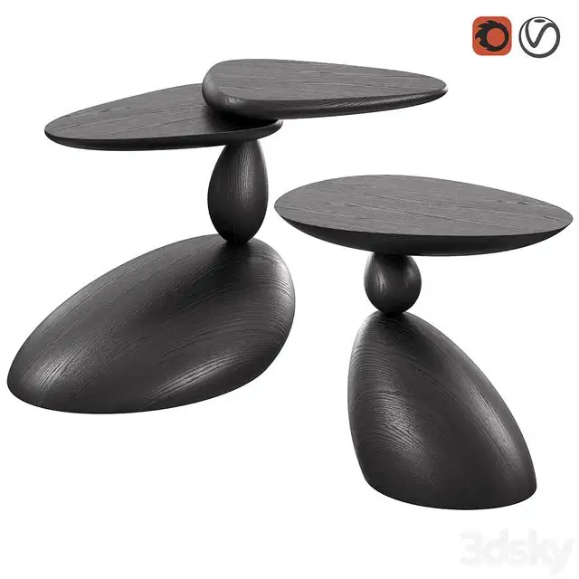 Stones_and_Twins_coffee_tables_by_WOODZENART_from_the_Stone_Story 