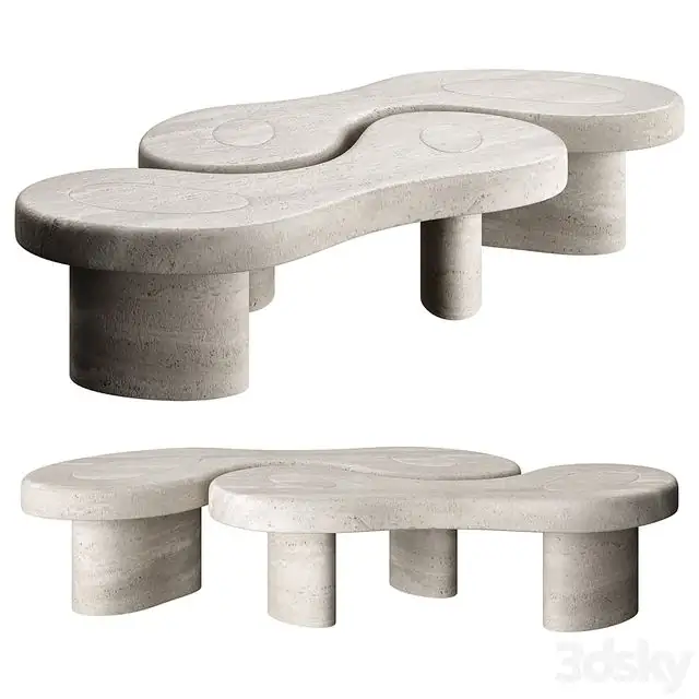 U&ME TABLE TRAVERTINE 