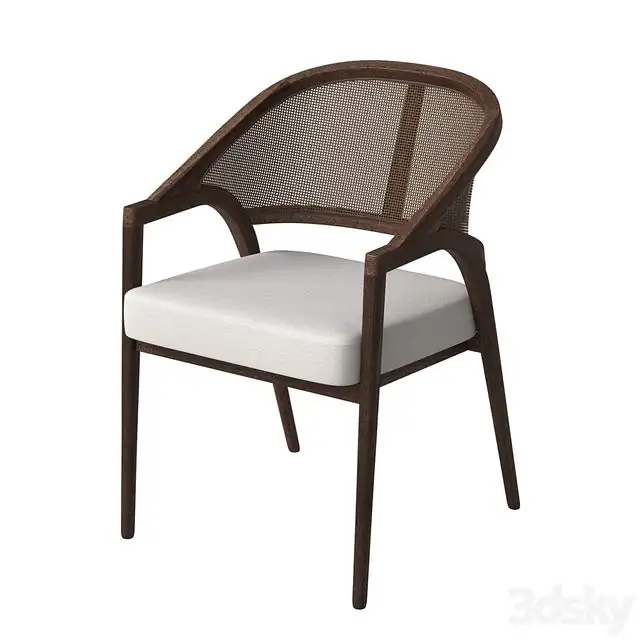 Aimee Dining Arm Chair in Cinder 