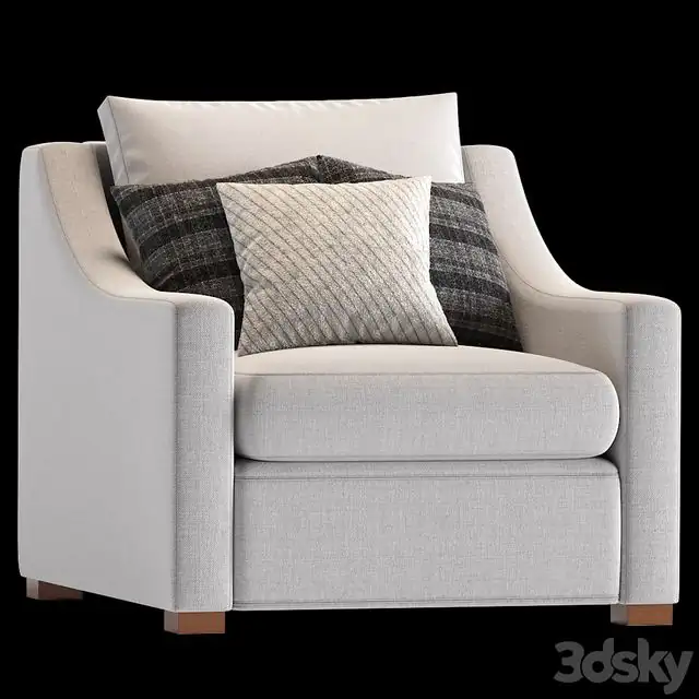 Armchair Belgian classic slope arm 