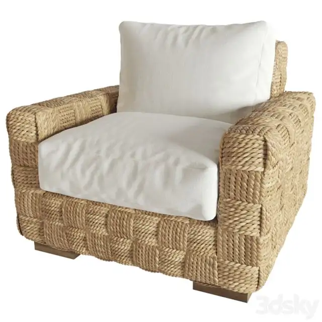BLACK PALMS WOVEN CHAIR Ralph Lauren 