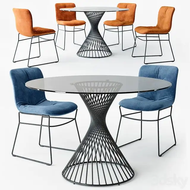 Calligaris Annie chair Vortex table 