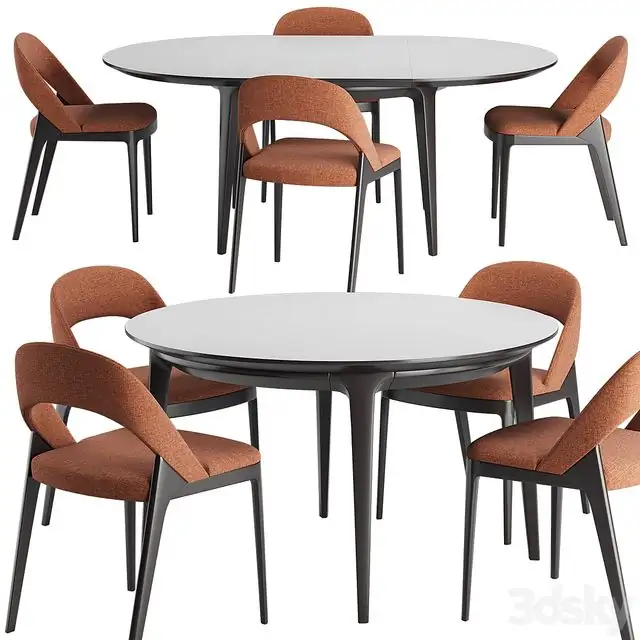 Clamp Table and Chair by Kozai Modern Trade 
