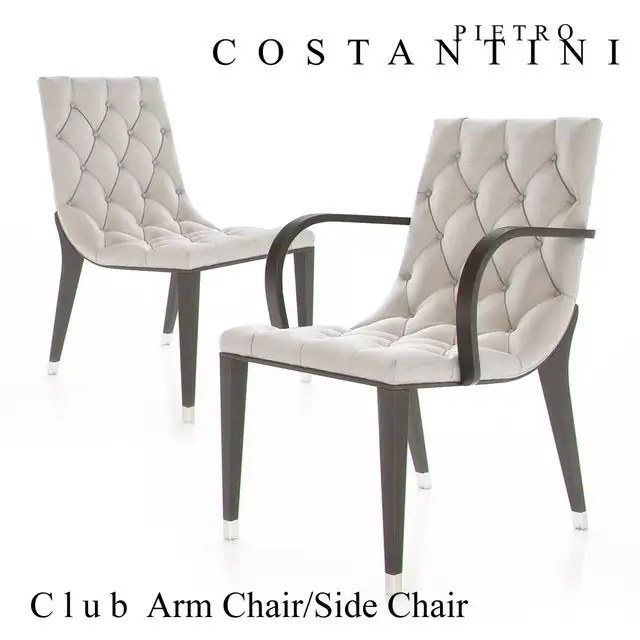 Constantini Pietro Club Armchair and Sidechair 