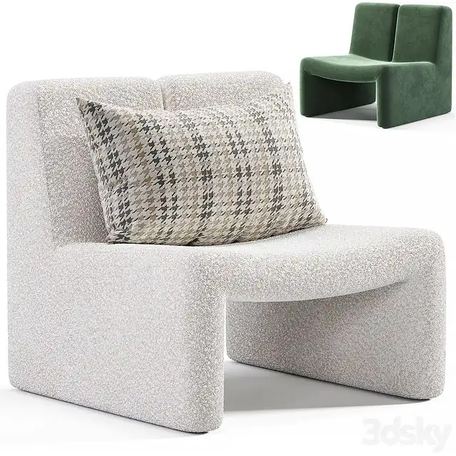 Dario Green Boucle Accent Chair By CB2 