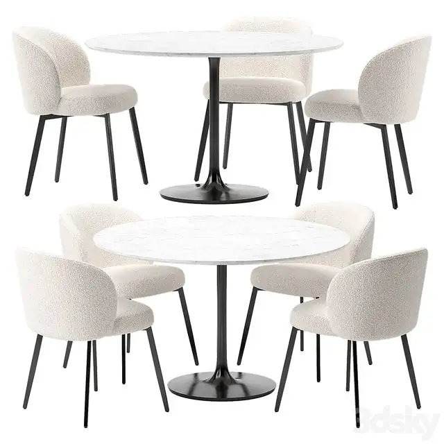 Eichholtz Lloyd Chair and Crate & Barrel Nero Table 