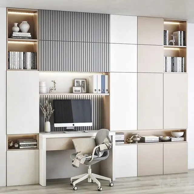 Furniture composition 23 with office chair LANGFJALL 