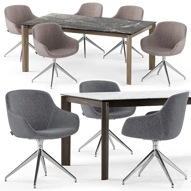 Igloo Chair and Alpha Table Calligaris 