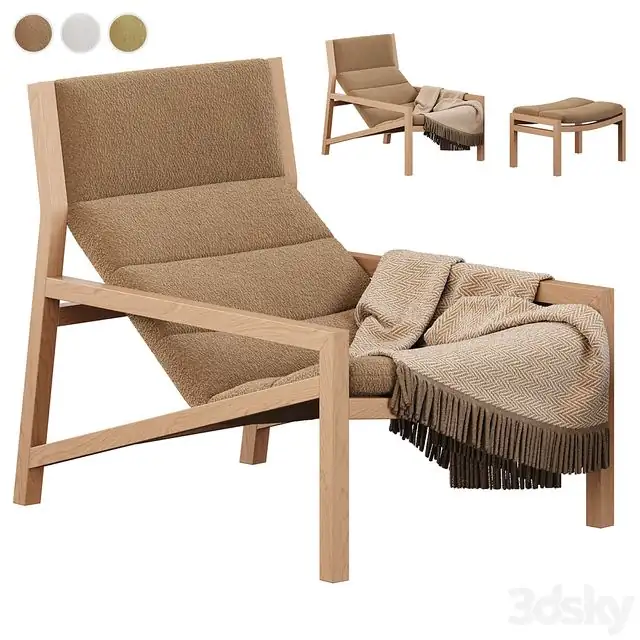 Jardan Lake Armchair with ottoman 