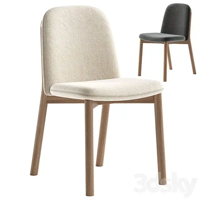Julie upholstered ash wood chair 