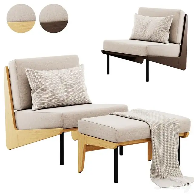 Kinney Teak Lounge Chair by Crate and Barrel 