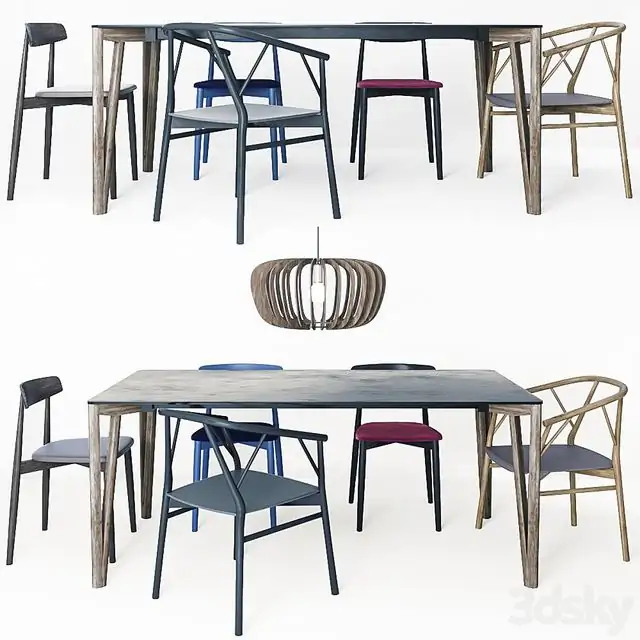 Miniforms_Decapo_table_+_Claretta_&_Valerie_chair_+_Coraline_lamp 