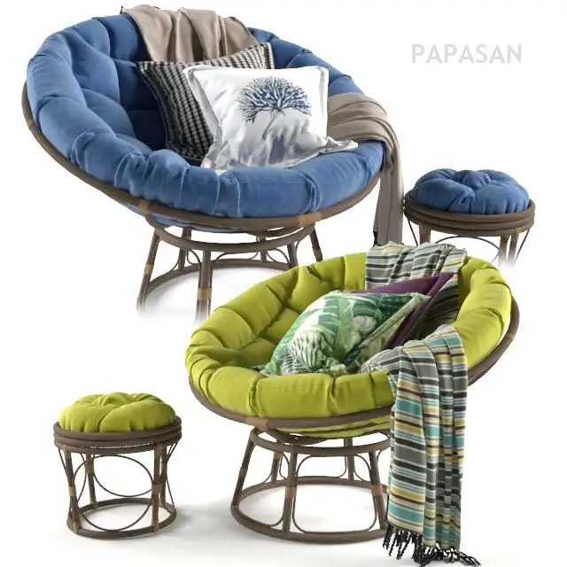 Papasan Chair with Cushion 