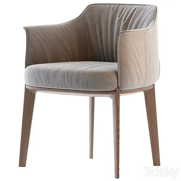 Poltrona Frau Archibald Fabric Easy Chair 