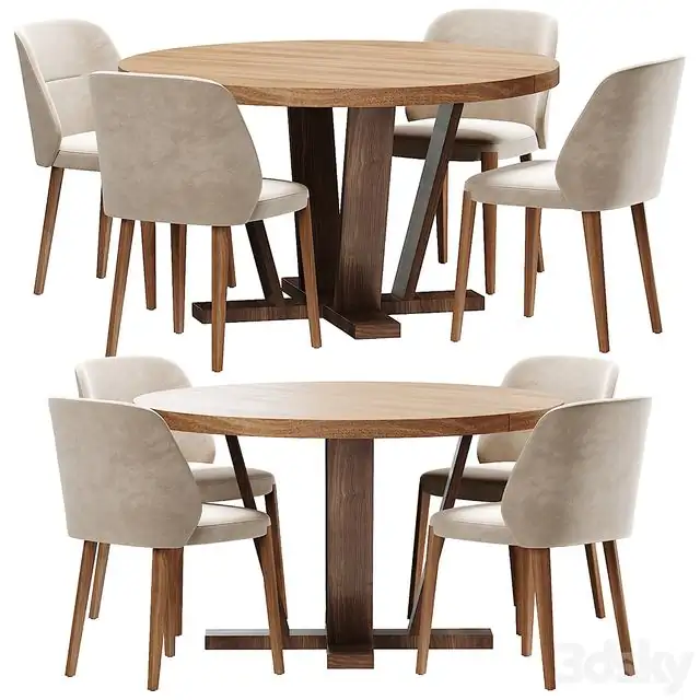 Potocco concha aura dining set 