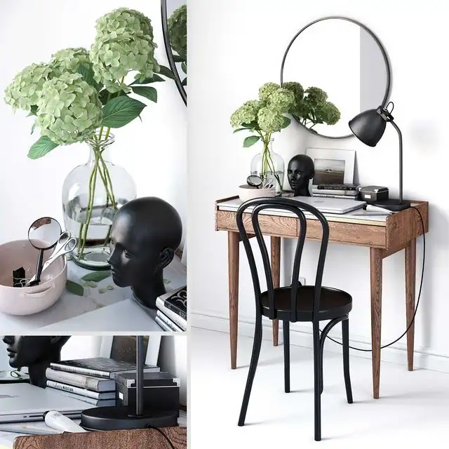 Working table, furniture table chair vienna hydrangea 